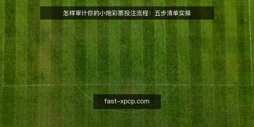 怎样审计你的小炮彩票投注流程：五步清单实操 — 为什么现在要审计投注流程 配图